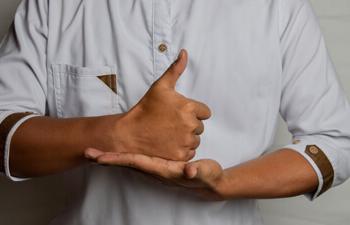 Person performing sign language